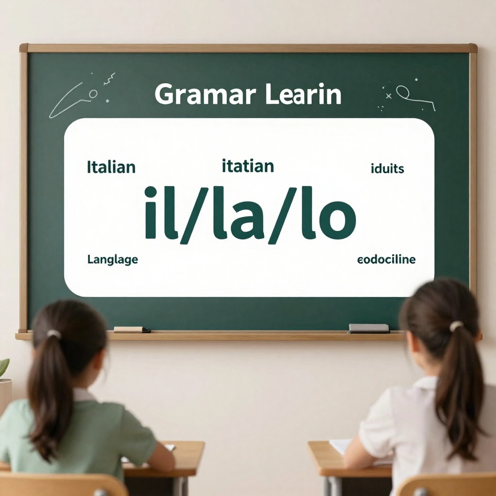 Les articles italiens : il, la, lo expliqués