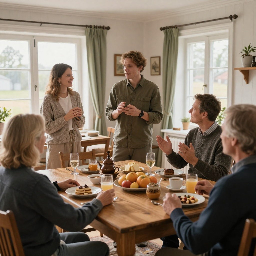 Spotkanie że szwedzka rodzina partnera